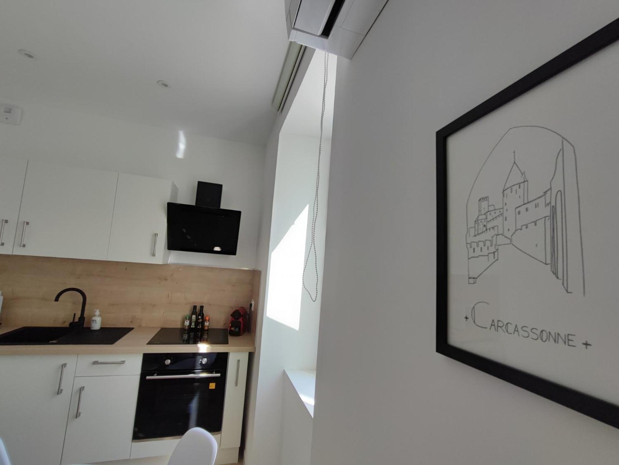 Pause Entre Cite Et Bastide *Clim *Wifi *Smart Tv Apartment Carcassonne Bagian luar foto